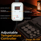 SereneLife Portable Massage Stone Warmer Set - Electric Spa Hot Stones Massager and Heater Kit with 6 Large and 6 Small Round Sh