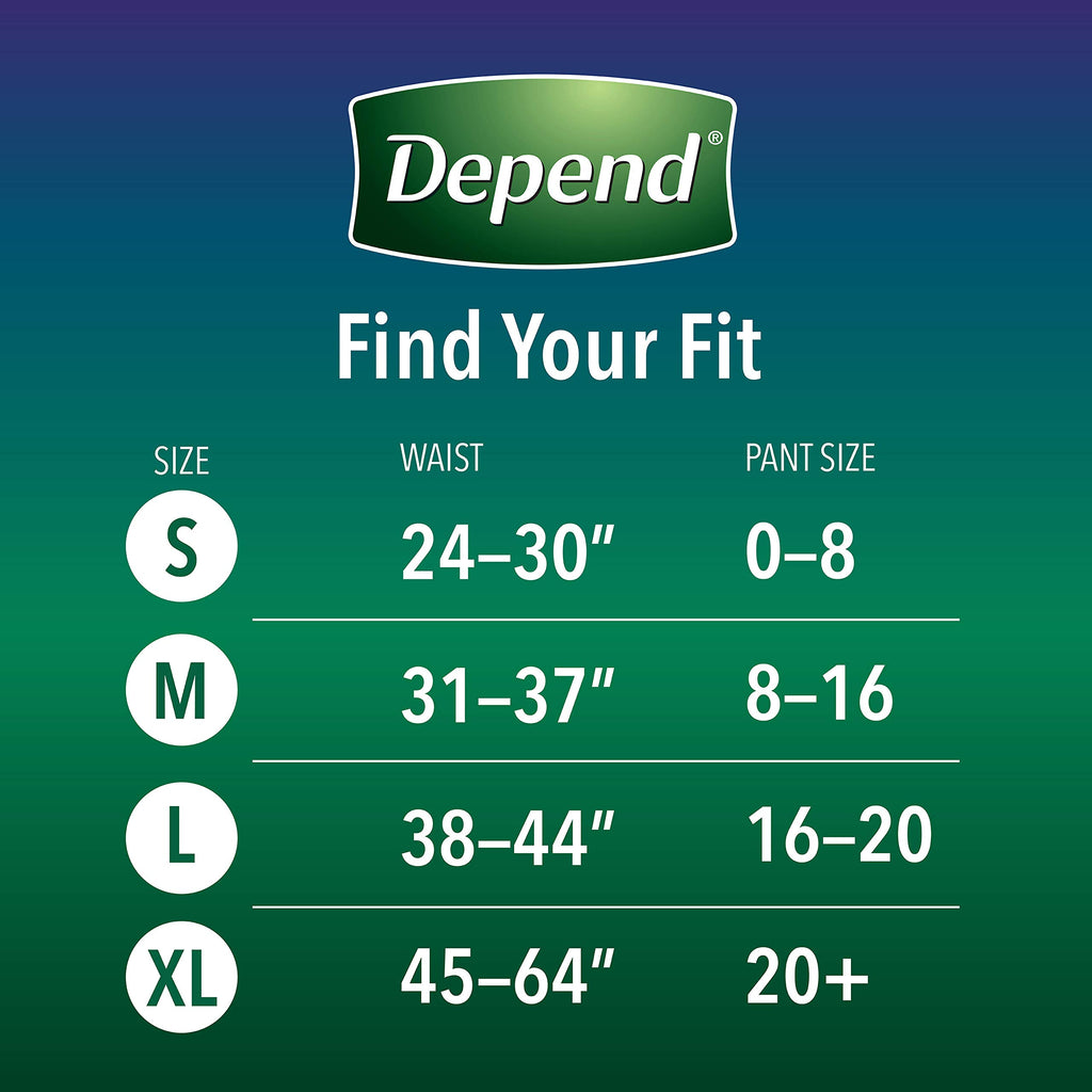 Depend Night Defense Incontinence Underwear for Women, Disposable, Overnight, Large, Blush, 30 Count (Packaging May Vary)