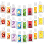 Frienda 24 Pcs Mini Hand Sanitizer Bulk Scented Hand Sanitizer Travel Size 1 Fl oz Peach Lavender Vanilla Assorted Scents Saniti