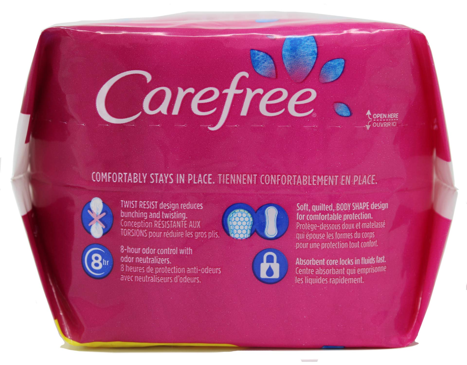 Carefree Acti-Fresh Body Shape Long to-Go Pantiliners Unscented 42 ct (Pack of 2)