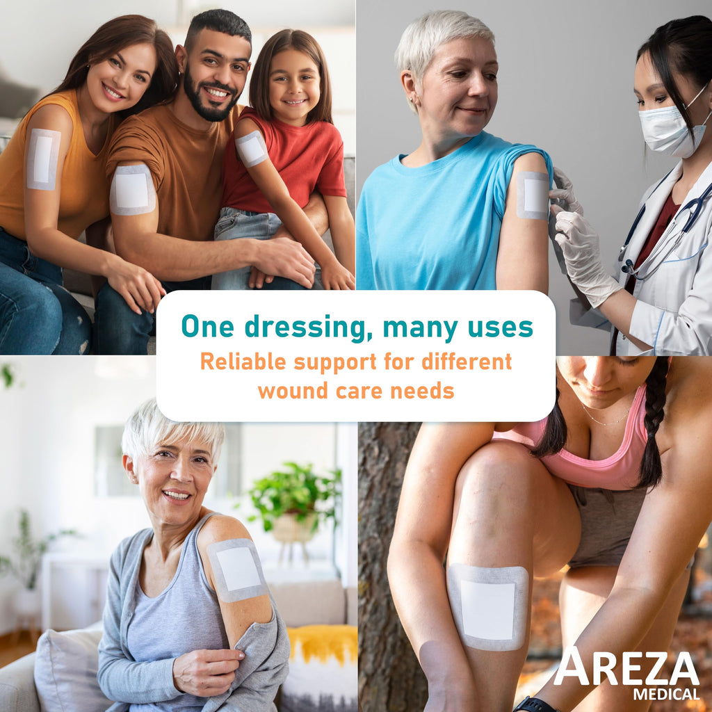 Areza Medical - Bordered Gauze Island Dressing - Wound Dressing - Latex Free - sterile - 6 x 6 - 60 per Box