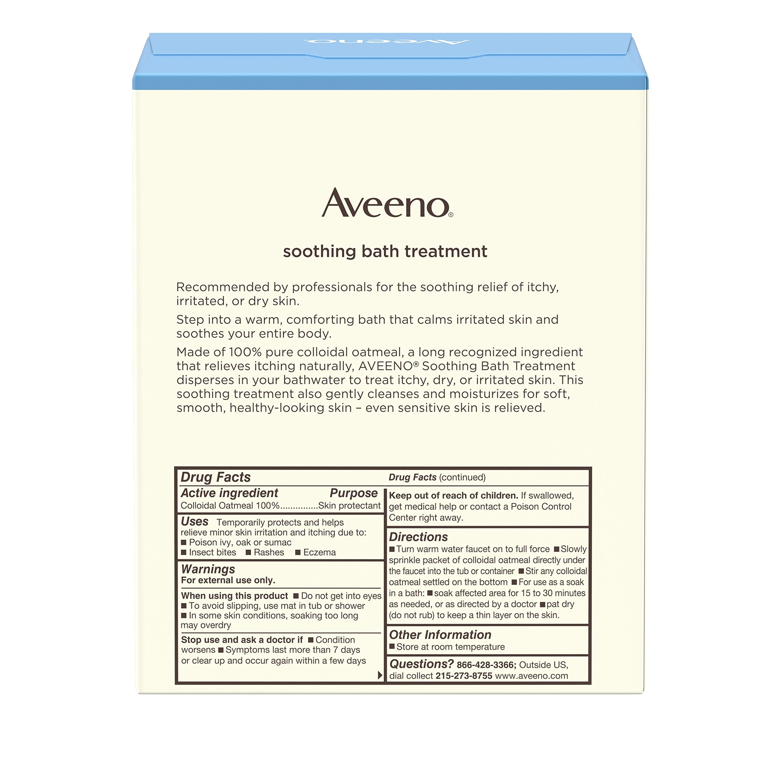 Aveeno Soothing Oatmeal Bath Treatment 8 ct, 3pk