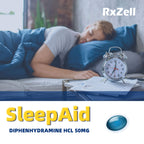 RXZELL Sleep Aid, Diphenhydramine Softgels 50mg, Easy-to-Swallow, Supports Deeper Restful Sleeping, Non Habit-Forming (220 Count