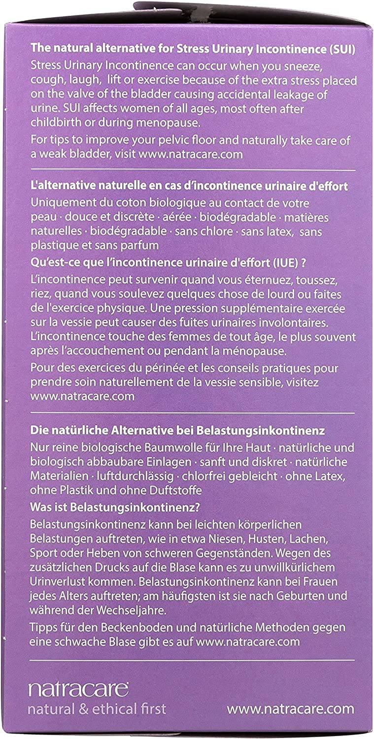 Natracare Dry and Light Incontinence Pads 6 Packs of 20 (120 Pads Total)