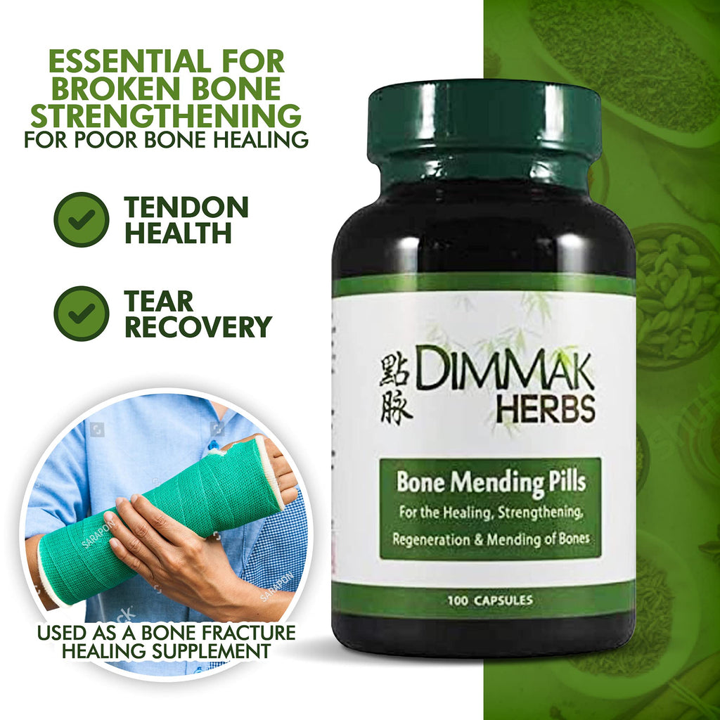 Certified Organic Bone Mending Pills by Dimmak Herbs, Bone Fracture Healing Supplement, Bone Strengthening Pills, Chinese Medici