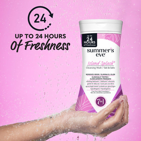 Summer's Eve Island Splash Refreshing Daily All Over Feminine Body Wash, Removes Odor, Feminine Wash pH Balanced, 9 fl oz, 12 Pa