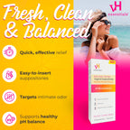 vH essentials Boric Acid and Tea Tree Vaginal Suppositories - Prebiotics Formula with Lactic Acid - PH Balance, Odor Control, Fe