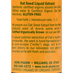 Herb Pharm Certified Organic Oat Seed Liquid Extract for Nervous System Support, Organic Cane Alcohol, 1 Fl Oz