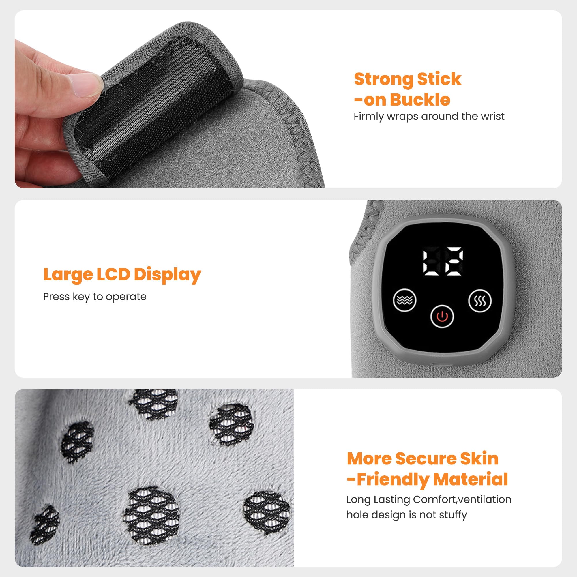 YAZHI Foot Massager 2-in-1 Warming Wrap - Relax & Renew Foot & Ankle Massager with 3 Modes & 4 Heat Levels, Portable for Home or