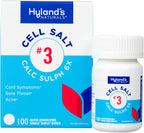 Hylands Cell Salt No. 3 Calc Sulph 6X Tablets, Cold Relief, Natural Homeopathic Relief of Colds, Sore Throat, Acne, Quick Disso