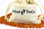 Baltic Amber Necklace for Adult - Natural Amber from Baltic Region, Genuine Baltic Amber (21.6, RAW Cognac)