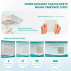 Areza Medical - Silver Alginate (Antibacterial Alginate with Silver) - Wound Dressing Pads - Sterile - 4.25 X 4.25 (10.8 cm X 10