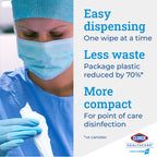Clorox Healthcare Bleach Germicidal Wipes, 6.75 x 9, 70 Count Canister (Package May Vary)