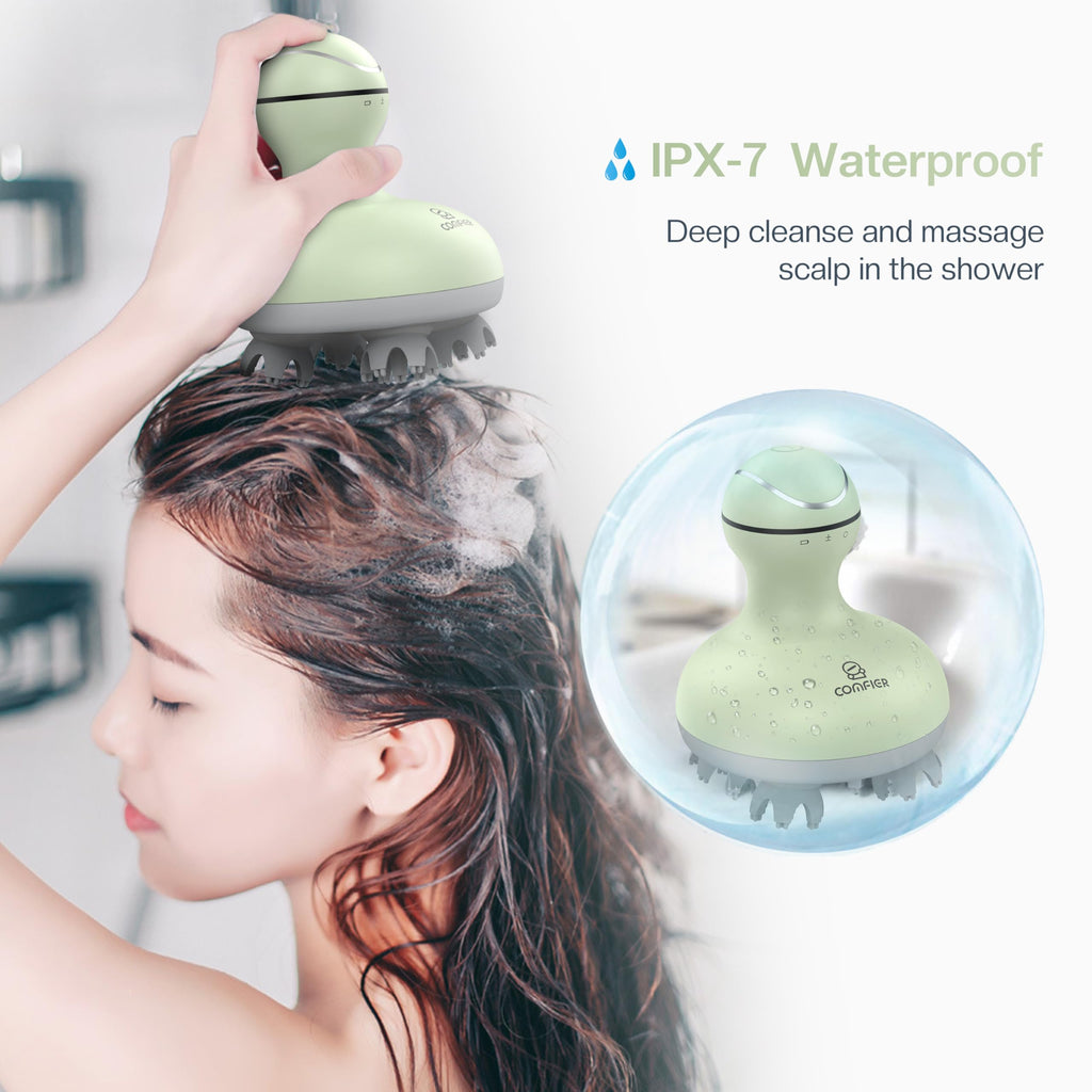 COMFIER Scalp Massager, Electric Head Scratcher, Portable Head Massager for Hair Growth with 84 Silicone Massage Nodes, Dog&Cat