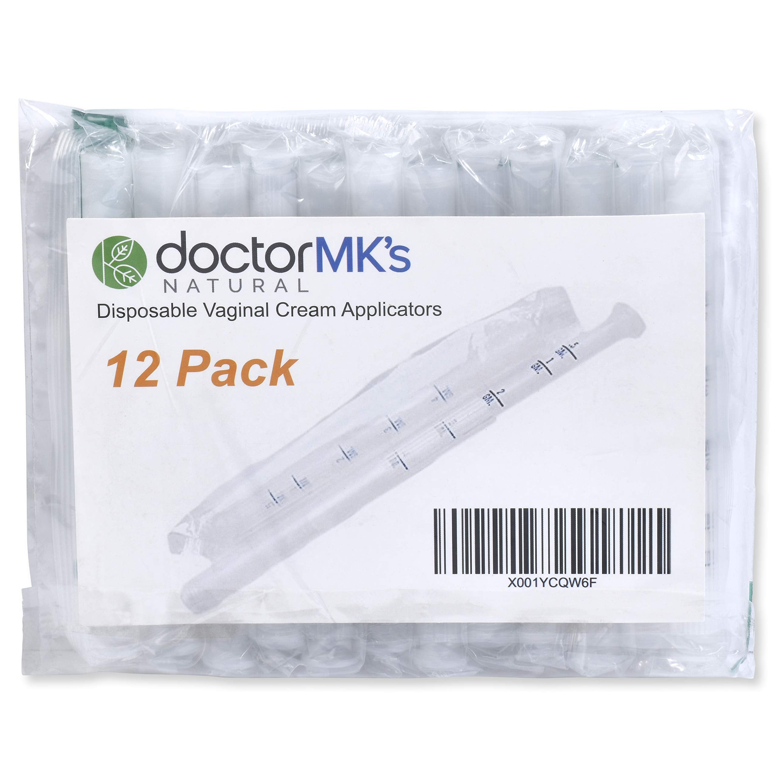 Vaginal Applicators (12-Pack) Disposable, Individually Wrapped by Doctor MK's Dosage Marked