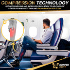 CopperJoint Copper Compression Socks for Women & Men - Diabetic Socks, Improves Circulation, Reduces Swelling & Pain - For Nurse