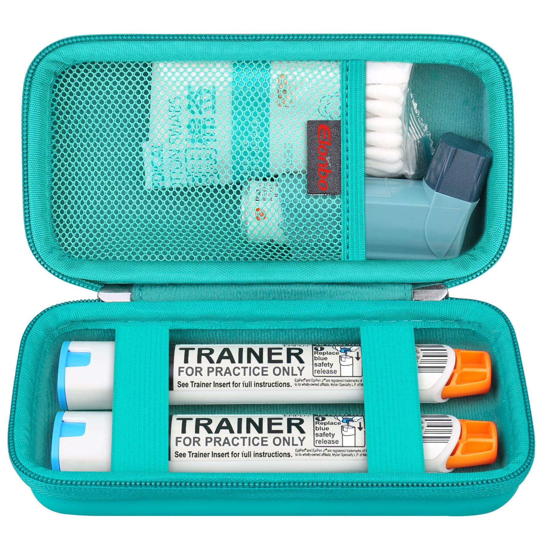 Elonbo EpiPen Carrying Case, Travel Medicine Kit for 2 Epi Pens or Auvi Q, Asthma Inhaler, Nasal Spray, Allergy Meds, Diabetic S