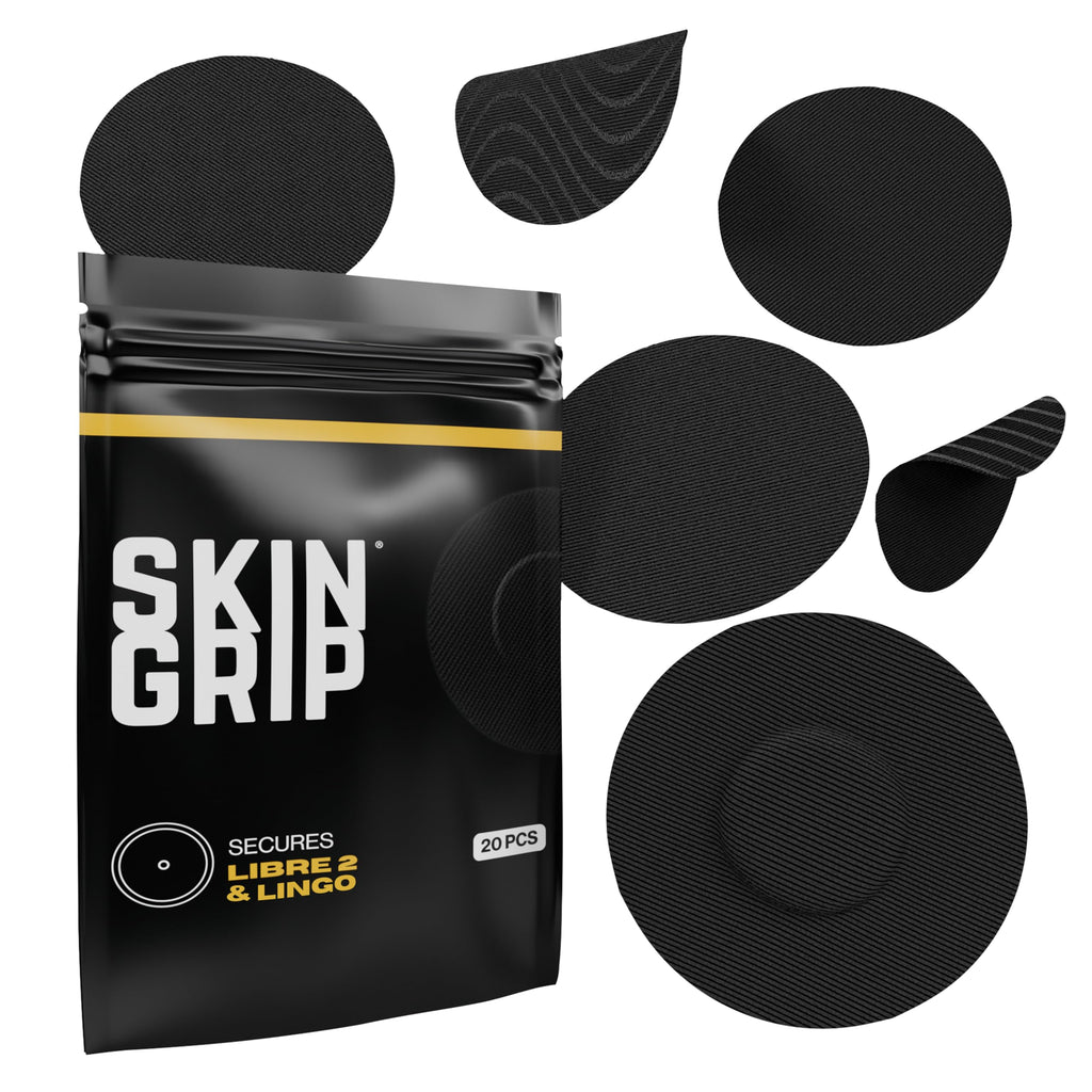 Skin Grip Adhesive Patches for Freestyle Libre 2 CGM - Waterproof & Sweatproof Adhesive for 10-14 Days, Pre-Cut Adhesive Medical