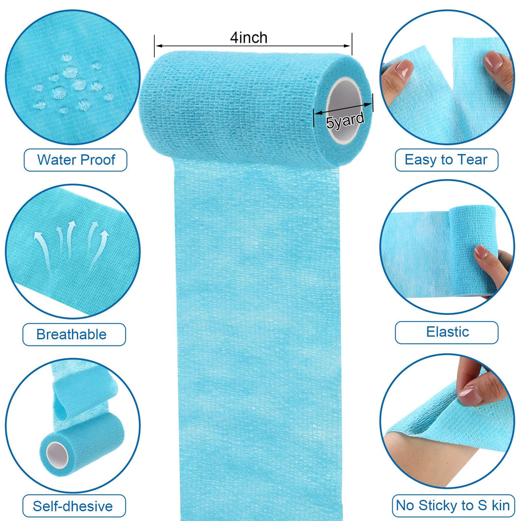 Treela 36 Pcs Self Adherent Bandage Wrap Breathable Cohesive Bandage Elastic Adhesive Tape for Stretch Athletic Sports Wrist Ank