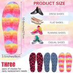 Velmitten 3 Pairs No Show Socks Sockless Shoe Liner Washable Barefoot Shoe Insoles No Slipping Inserts(Novel Style)
