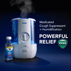 Vicks VapoSteam Medicated Liquid with Camphor, a Cough Suppressant, Helps Relieve Coughing, for Use in Vicks Vaporizers and Humi