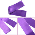 Hestya 2 Pack Sleeping Mask Satin Eye Mask (Black and Purple) Blindfold, 150 cm