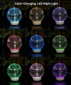 Rotating Disco Ball Diffuser - Cute Essential Oil Diffuser and Humidifier for Home, Mirror Ball Retro & Preppy Room Decor | Disc