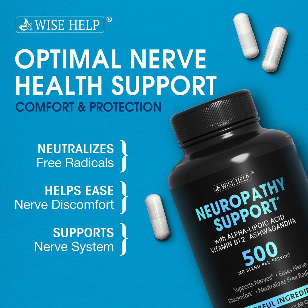 Neuropathy Support Natural Nerve Discomfort Relief - Made in USA - Nerve Antioxidant for Trigeminal Neuralgia, Diabetic & Periph