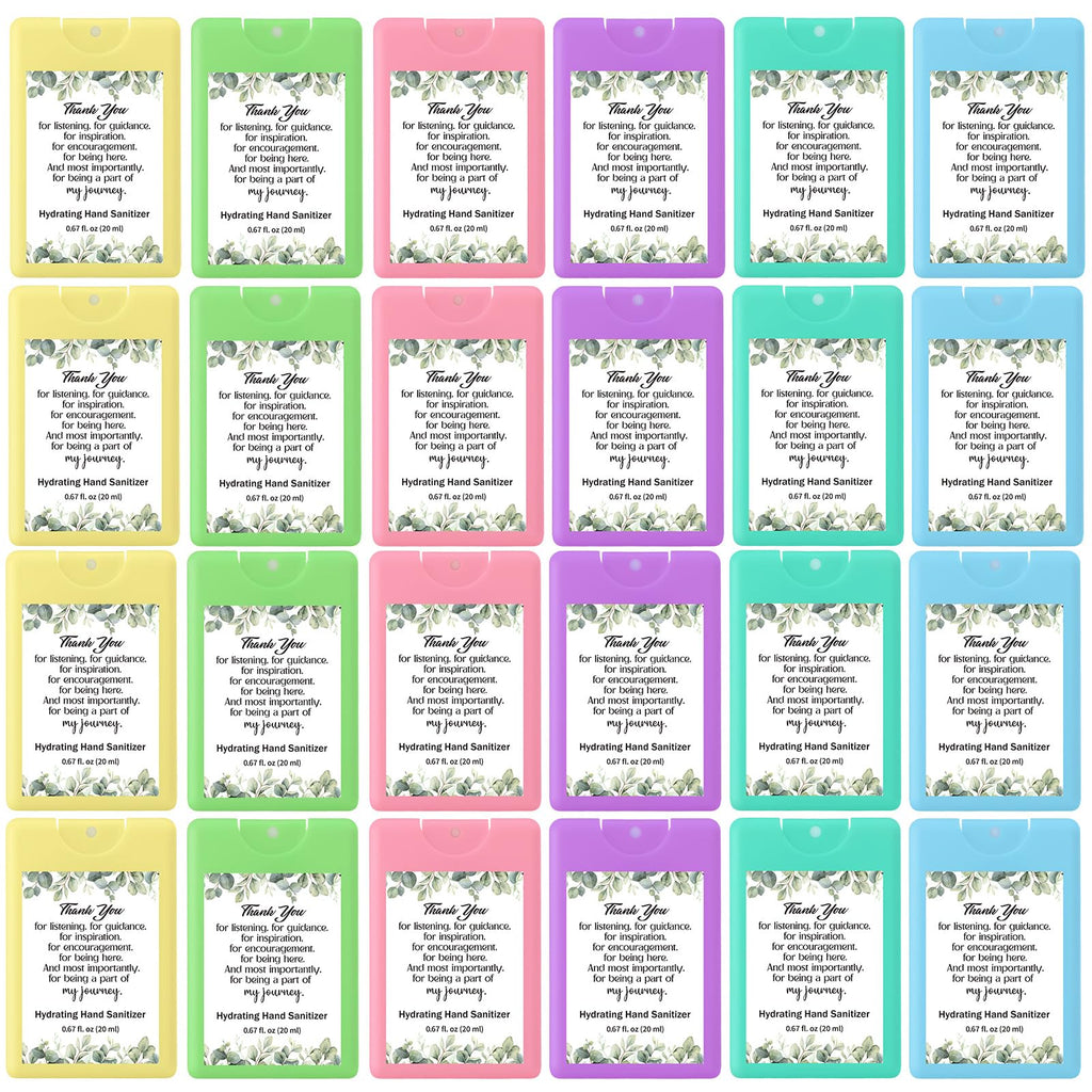 Dansib 24 Pack Mini Hand Sanitizer Spray Appreciation Inspirational Gifts Bulk Hydrating Hand Sanitizers Travel Size Thank You G