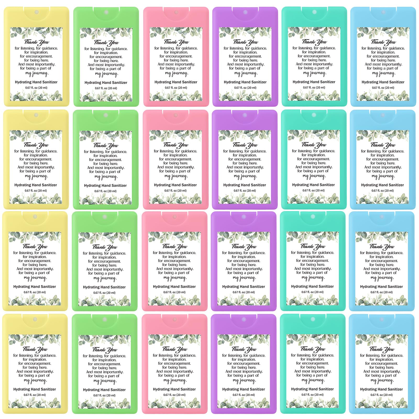 Dansib 24 Pack Mini Hand Sanitizer Spray Appreciation Inspirational Gifts Bulk Hydrating Hand Sanitizers Travel Size Thank You G