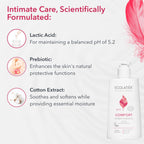 Feminine Wash Comfort with Cotton Extract - 98.5% Natural, Vegan, pH 5.2 Balanced Feminine Wash for Women, Gentle and Soothing D