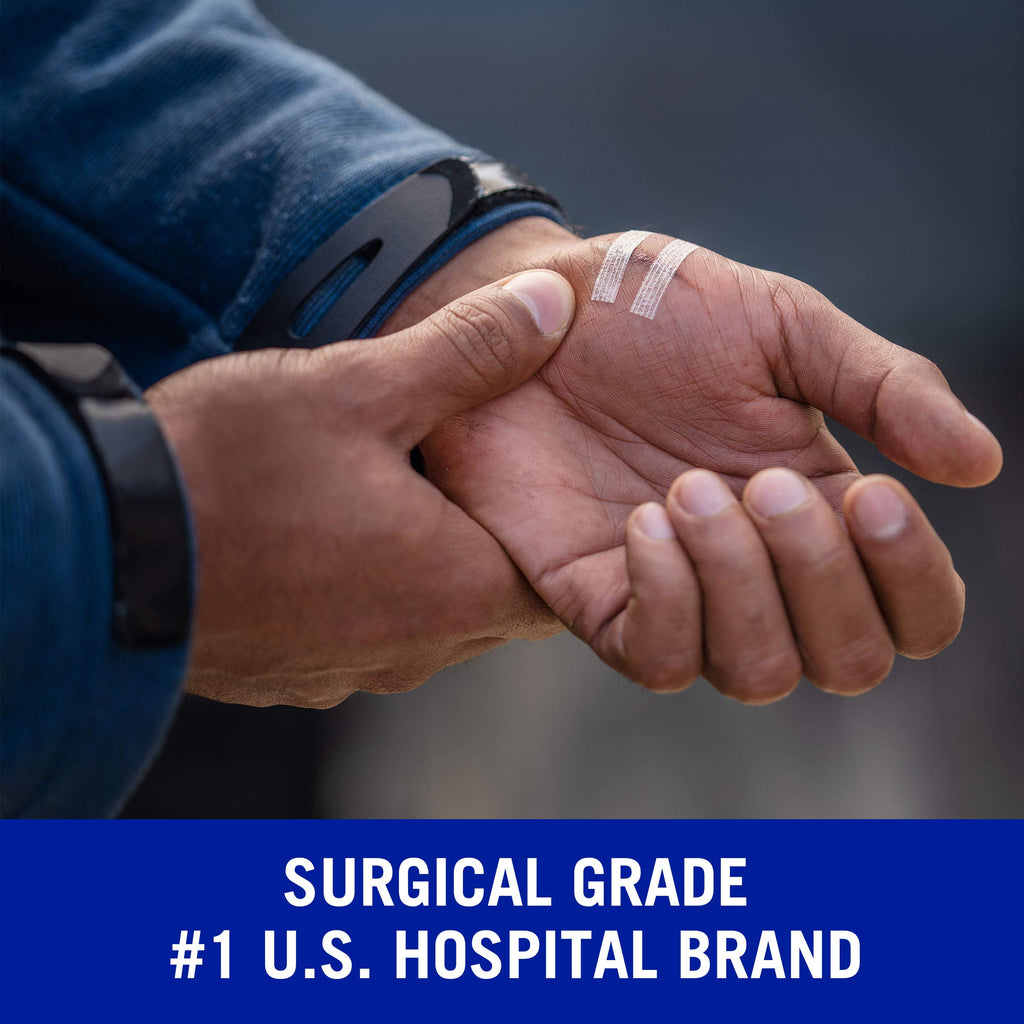Nexcare Steri-Strip Wound Closure, Breathable Strips Hold Small Wounds Firmly Closed, Great After Sutures or Staples - 18 Wound
