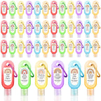 Sacubee 24 Packs Appreciation Teachers Hand Sanitizers Keychains Boho Rainbow Mini 1oz Travel Size Hand Sanitizer Gel Bulk Appre