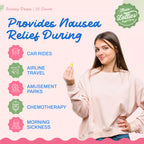 Three Lollies Queasy Drops - Relief from Nausea & Travel Sickness - Soothes a Dry Mouth & Settles Stomach - Natural Ingredients