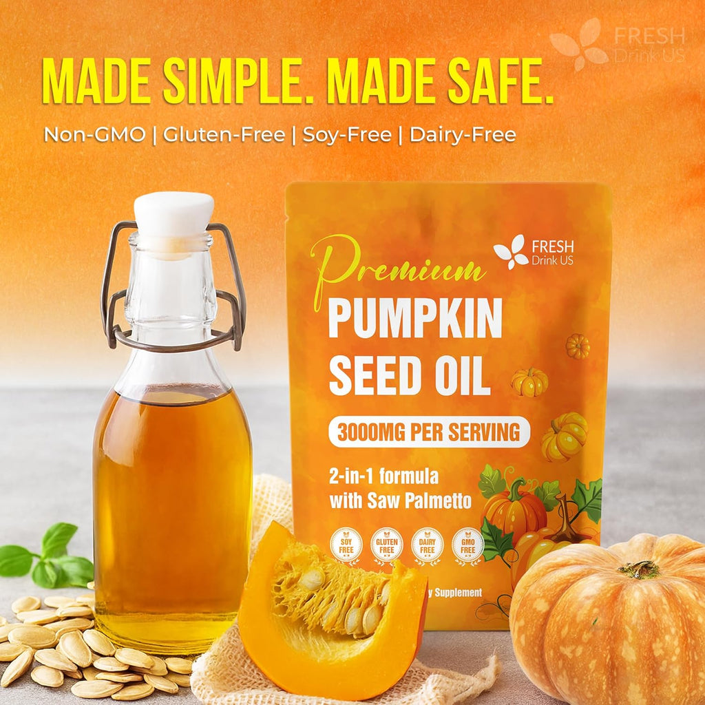 Premium Pumpkin Seed Oil Softgels with Saw Palmetto
