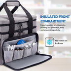 LIZSEN Large Medicine Storage Bag, Double Layer Pill Bottle Organizer Storage Bag with Lockable Zipper, Medication Travel Bag Ca