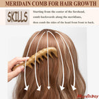 Moreinday Massage Comb - Wooden Scalp Massager and Gua Sha for Hair Growth, Green Sandalwood Loc Comb for Women and Men