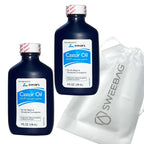 Sweebag SWAN Castor Oil USP 100% Stimulant Laxative for Relief of Occasional Constipation 4 Fl Oz (Pack of 2) Plus Bag Strong an