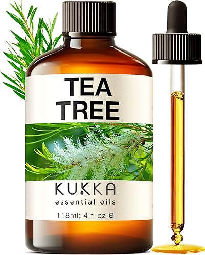 KUKKA essential oils 100% Pure & Natural Tea Tree Oil for Skin, Hair, Toenails, Aromatherapy, & Soap Making Scent (4 fl oz/118 m