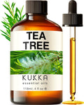 KUKKA essential oils 100% Pure & Natural Tea Tree Oil for Skin, Hair, Toenails, Aromatherapy, & Soap Making Scent (4 fl oz/118 m