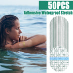 Nuanchu 50 Pcs Transparent Waterproof Bandage Adhesive Transparent Dressings Waterproof Film Dressing Clear Dressing Tape Stretc