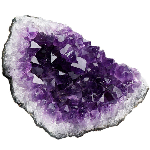 SUNYIK Natural Amethyst Quartz Crystal Cluster,Druzy Geode Specimen Gemstone Sculpture Sphere(0.3-0.4lb)