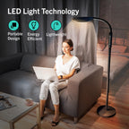 PRIMETEK Happy Lamp10000 Lux Mood Lamp, Dual Control Remote,Touch Screen Sad Lamp, Adjustable LED Floor Lamp, UV-Free Sun Light,