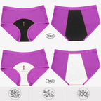 WBEAUTALLOVE Womens Mesh Period Panties High Waisted Menstrual Leak Proof Underwear Incontinence Protective Briefs(H-4-5-1,XX-La