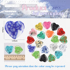 Nuenen 30 Pcs Heart Shape Crystals Bulk 1.57 Inch Gemstone Heart Stones Worry Stone Heart Rocks Quartz Love Pocket Palm Hearts B