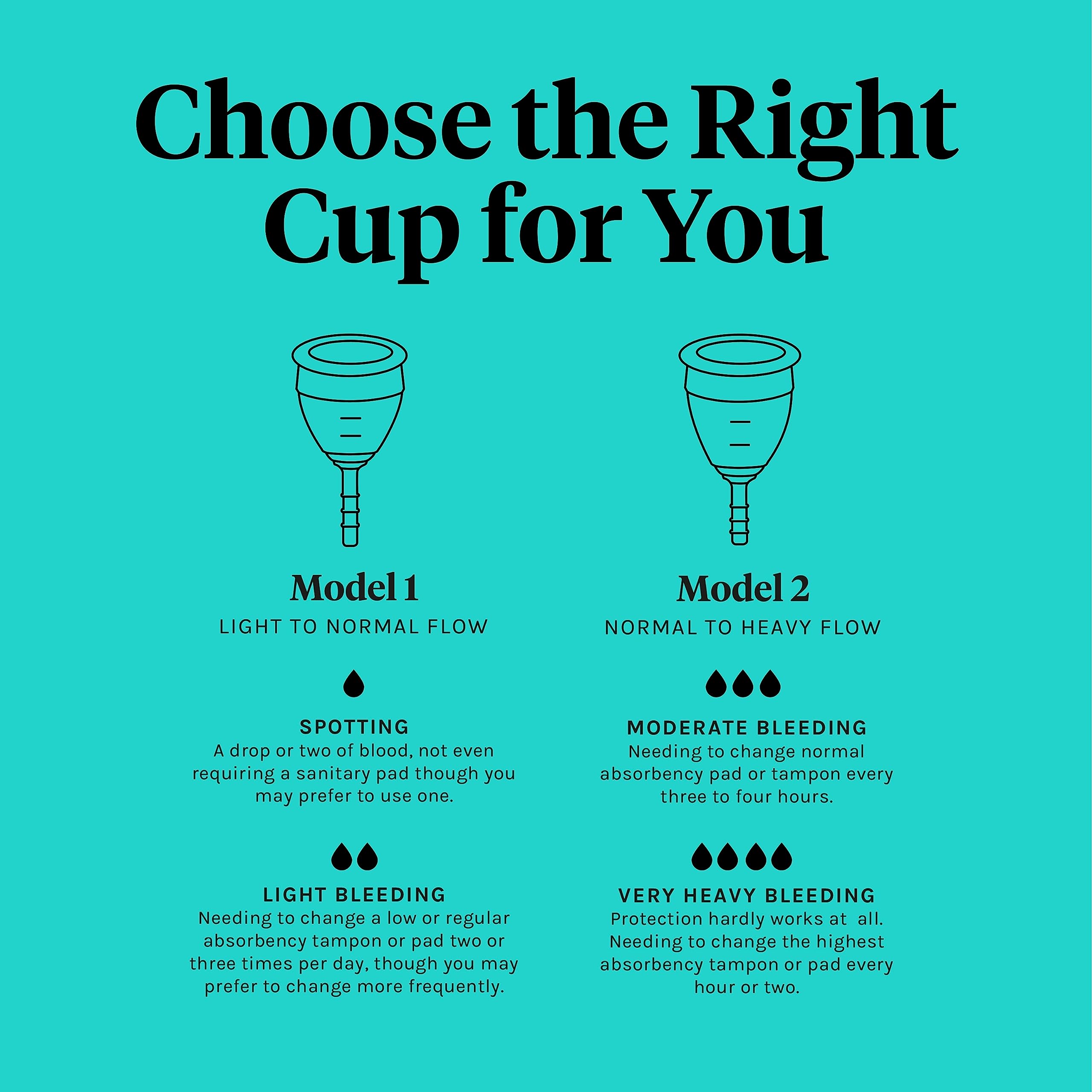 Lunette Menstrual Cup - Best Reusable Period Cup - Wear for 12 Hours and Reuse up to 10 Years, Pink Size 1 for Light to Moderate