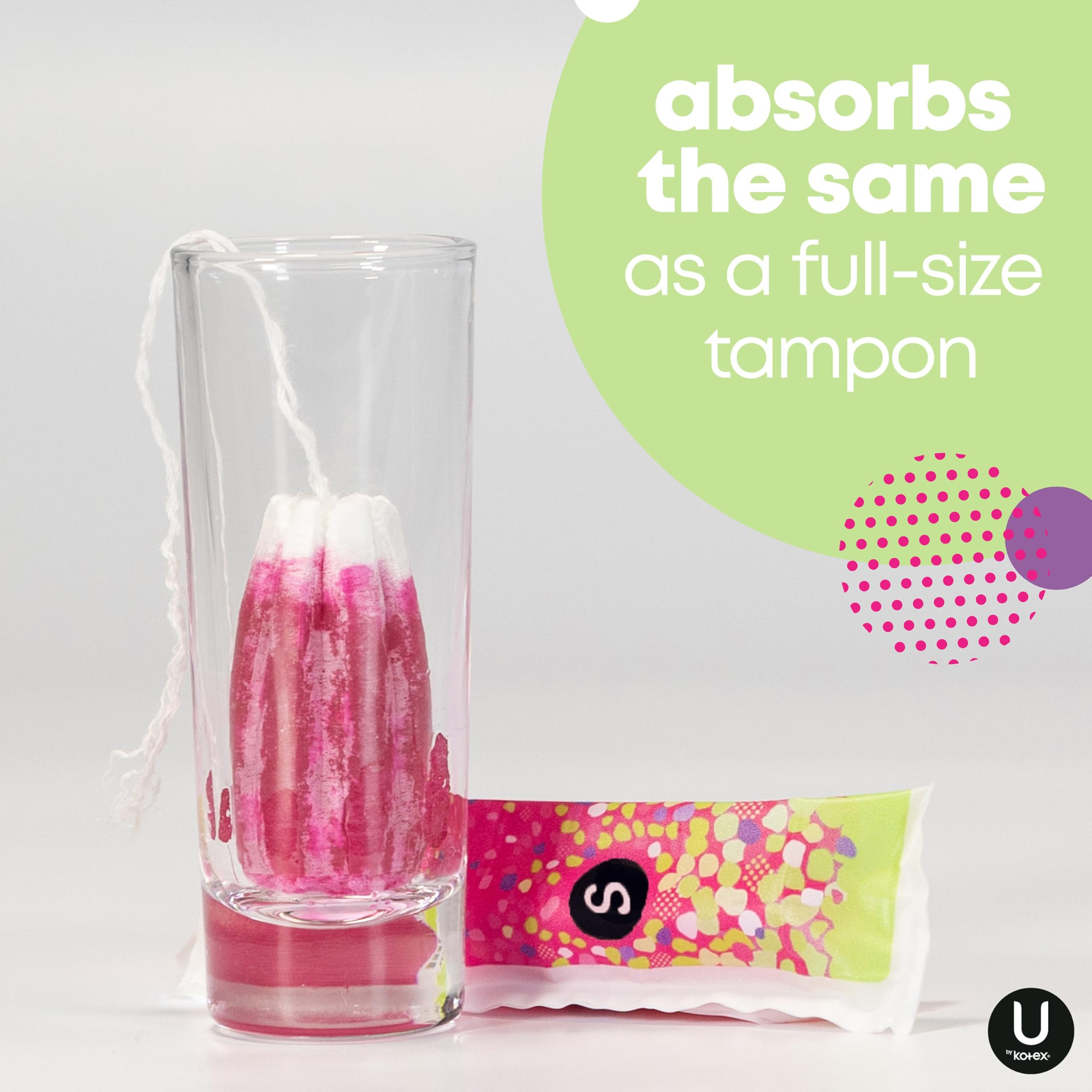 U by Kotex Click Compact Tampons, Super Absorbency, Unscented, 45 Count