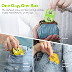 AUVON Pill Box 2 Times a Day, Weekly Pill Organizer AM PM with 7 Daily Pocket Case to Hold Vitamin, Medicine, Medication, and Su
