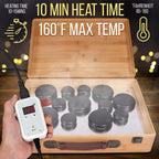 SereneLife Massage Stone Heater Box Set-Electric Spa Portable Heated Rocks Massage Stones and Warmer Set - Heat Rock Massaging K