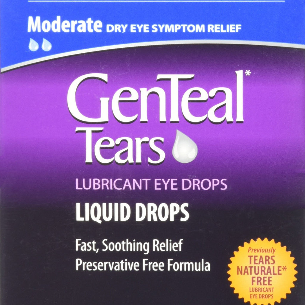 GenTeal Tears Lubricant Eye Drops, Moderate Liquid Drops, 36 Sterile, Single-Use Vials, 0.9-mL Each